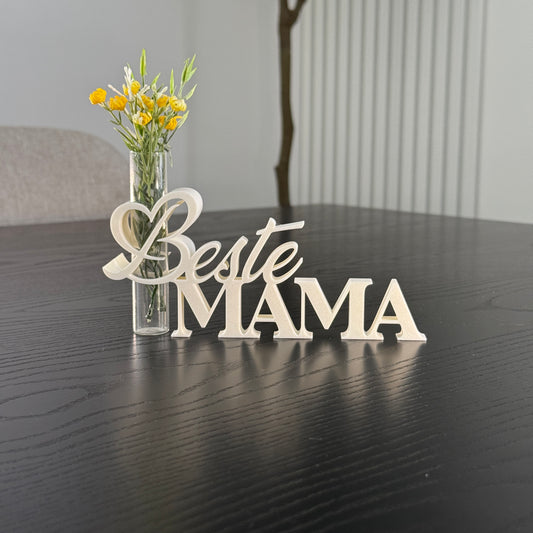 Dekoaufsteller mit Glasröhrchen "Beste Mama" – liebevolle Geschenkidee zum Muttertag