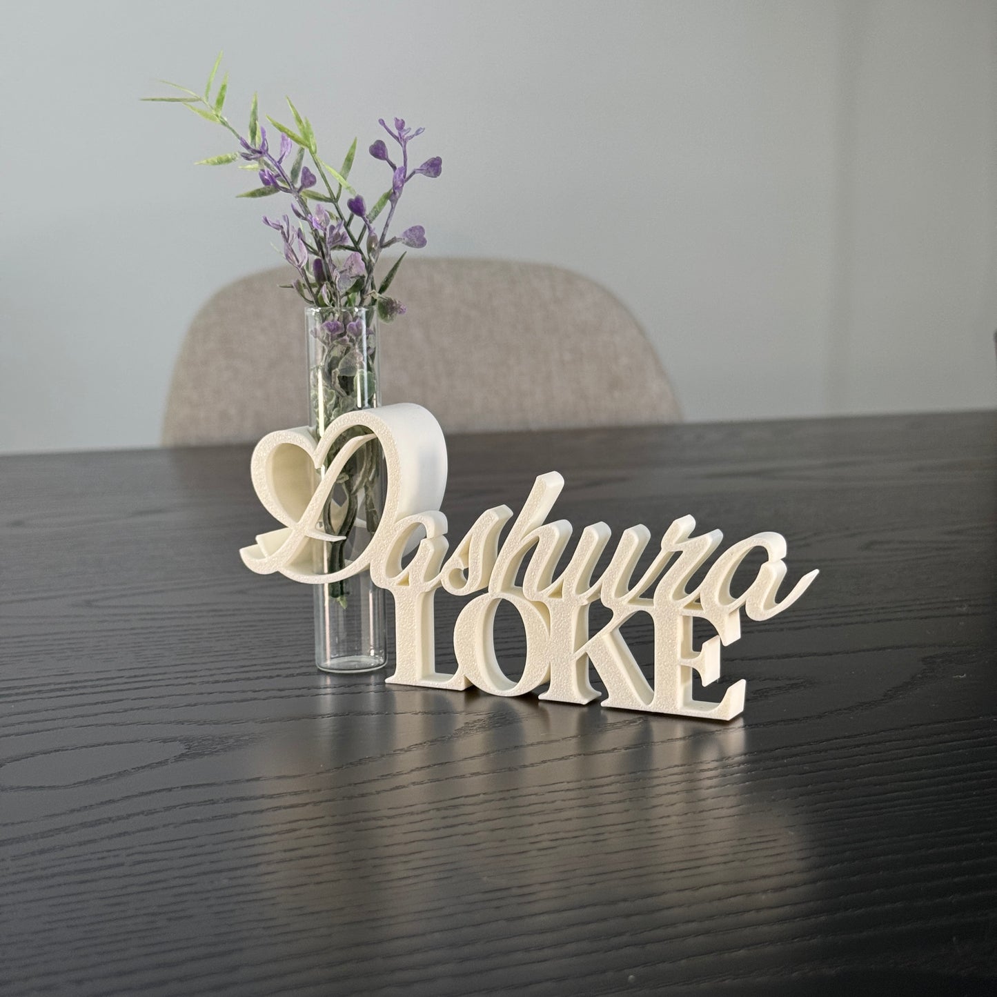 Dekoaufsteller mit Glasröhrchen "Dashura Loke" – liebevolle Geschenkidee zum Muttertag