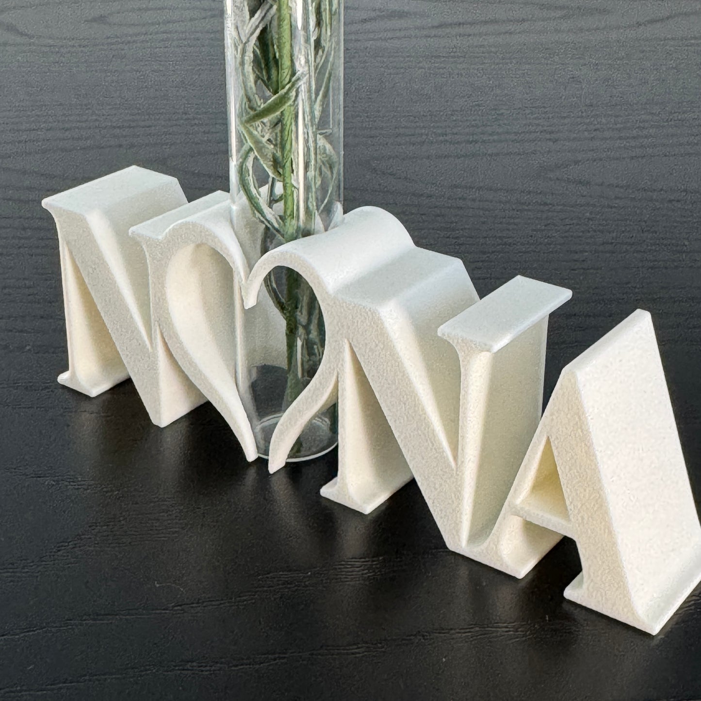 Dekoaufsteller mit Glasröhrchen "Nona" – liebevolle Geschenkidee zum Muttertag